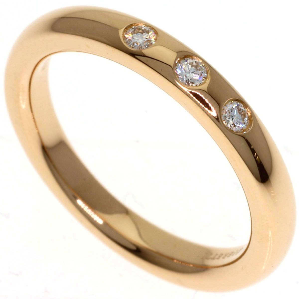 Tiffany & Co Stacking Band Diamond Ring 18k Yellow Gold