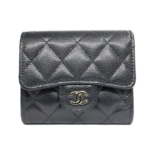 Chanel Classic Small Flap Wallet Black Caviar Leather