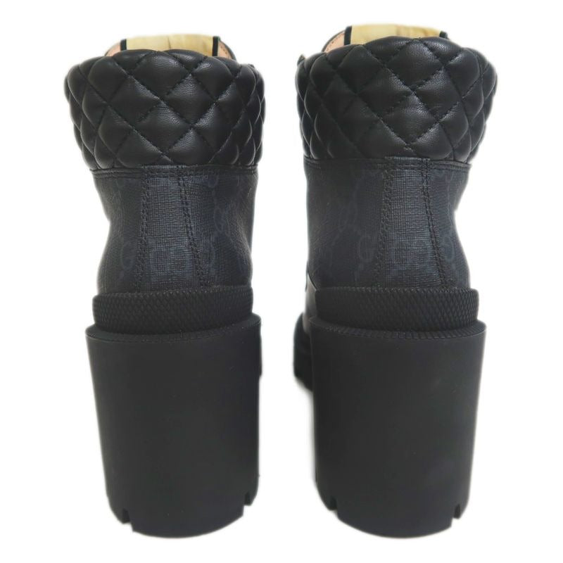 Gucci Ankle Boots Size 35 1 2 GG Pattern Black Shoes — view 7
