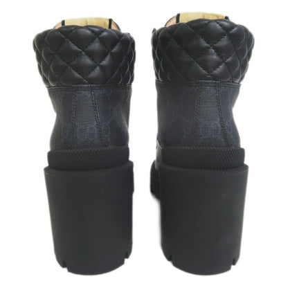 Gucci Ankle Boots Size 35 1 2 GG Pattern Black Shoes — view 7