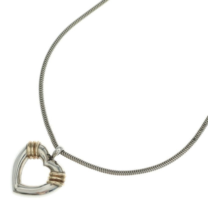 Tiffany & Co Heart Necklace Pendant Snake Chain Silver Gold
