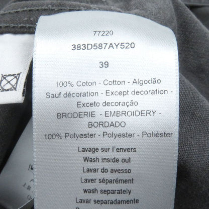 DIOR Homme 383d587ay520 Couture Logo Patch Washed Long Sleeve Denim Shirt Gray