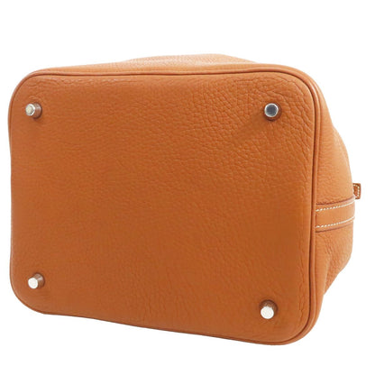 Hermes Picotin MM Gold Silver Taurillon Clemence Handbag — view 3