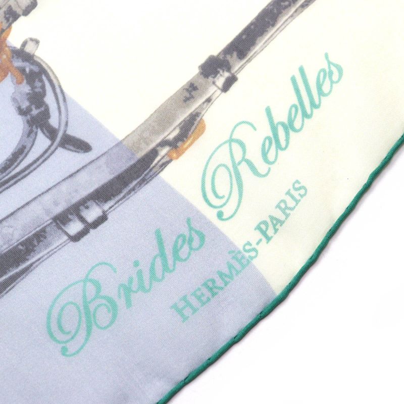 Hermes Brides Rebelles Harness Mortgage 100% Silk Carré 140 Large Shawl Scarf