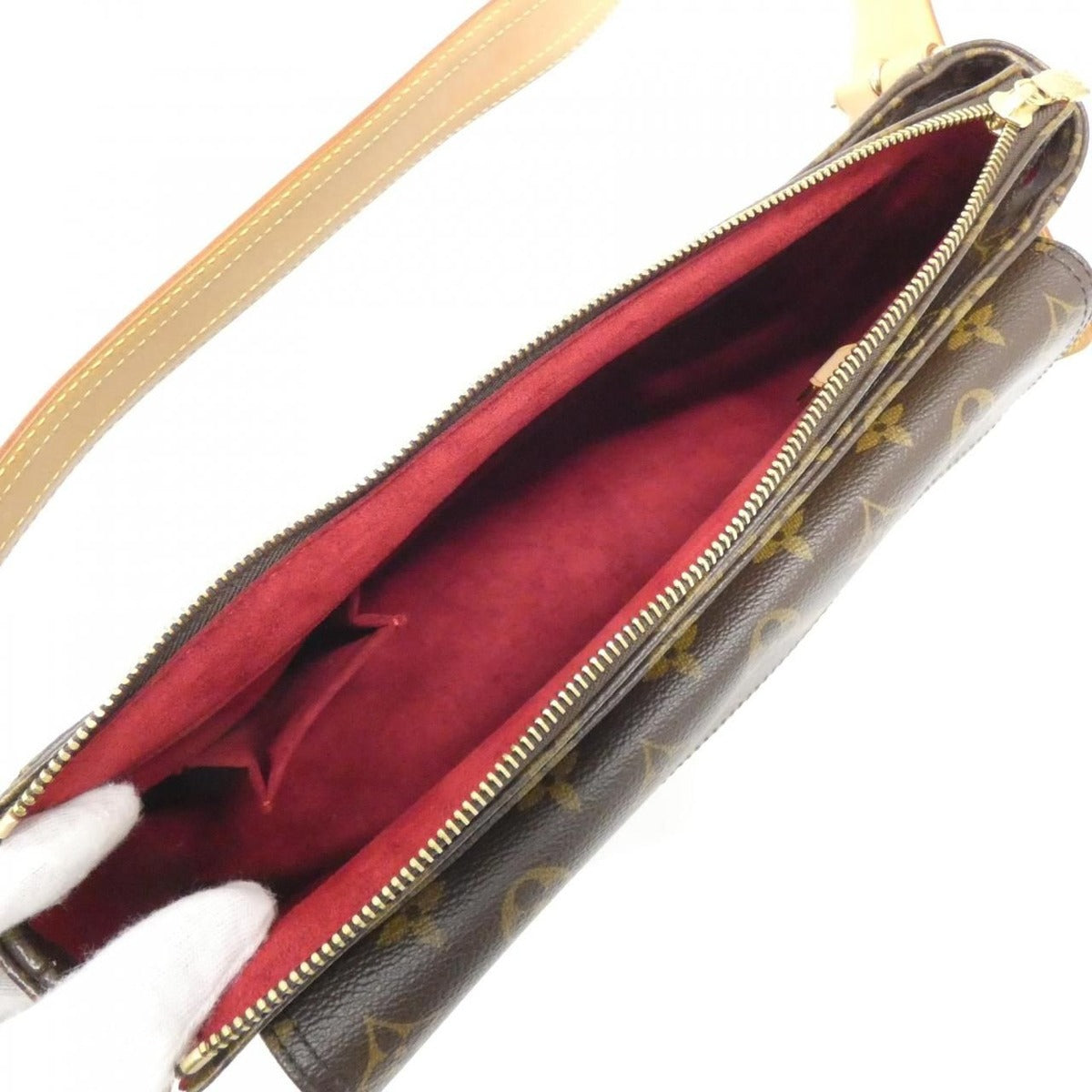 Louis Vuitton Monogram Viva-Cite GM Shoulder Bag Brown Marron — view 6