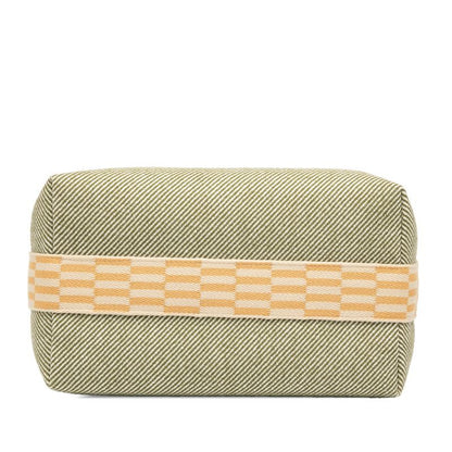 Hermes Brid-a-brac GM Khaki Green Silver Hardware Canvas Women Hermes