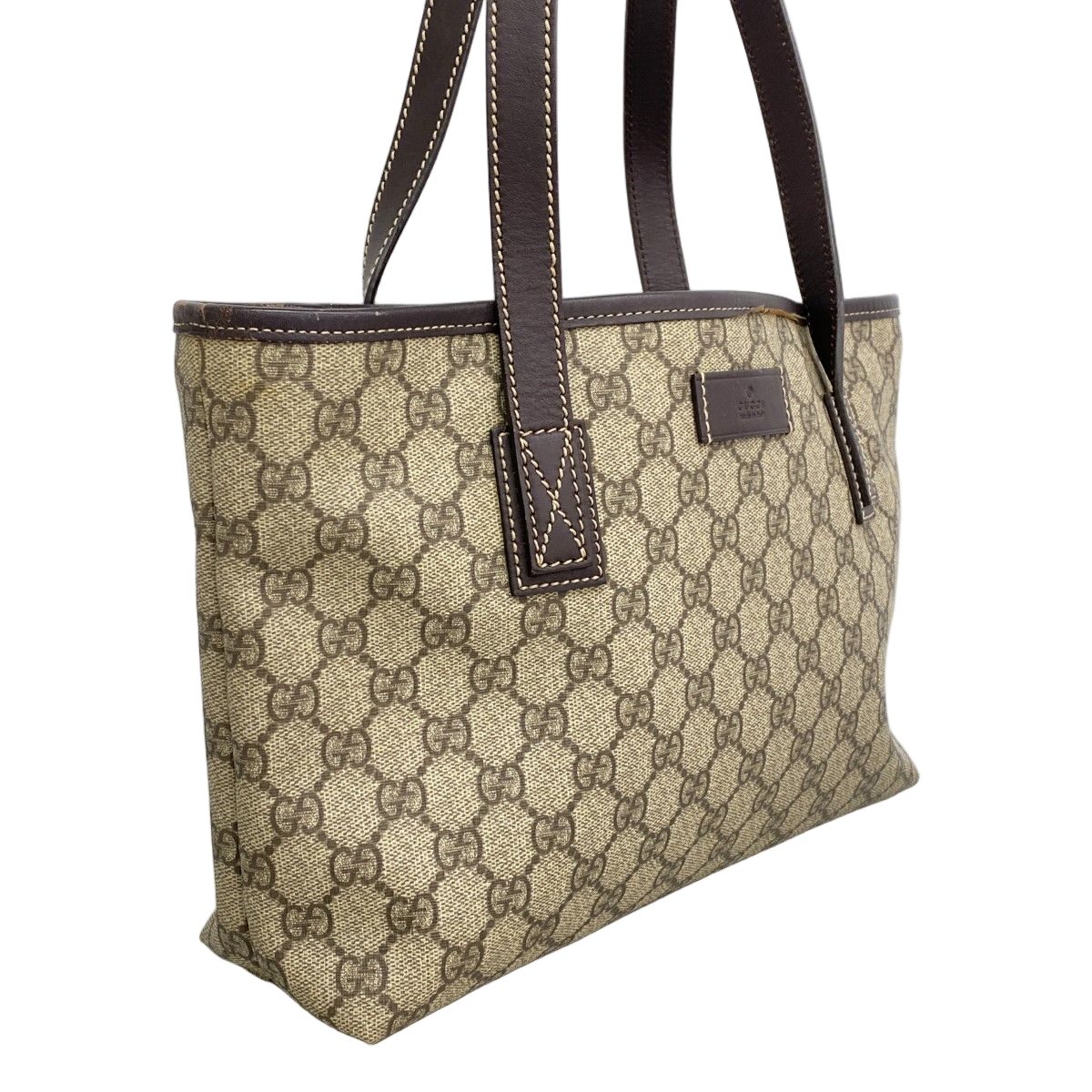 Gucci Tote GG Supreme Brown Silver — view 2