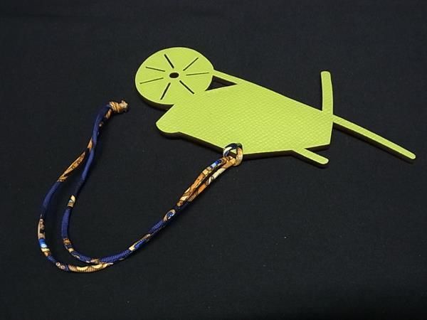 Hermes Petite Ash Togo And Vaux Epson Key Holder Charm Blue And Green