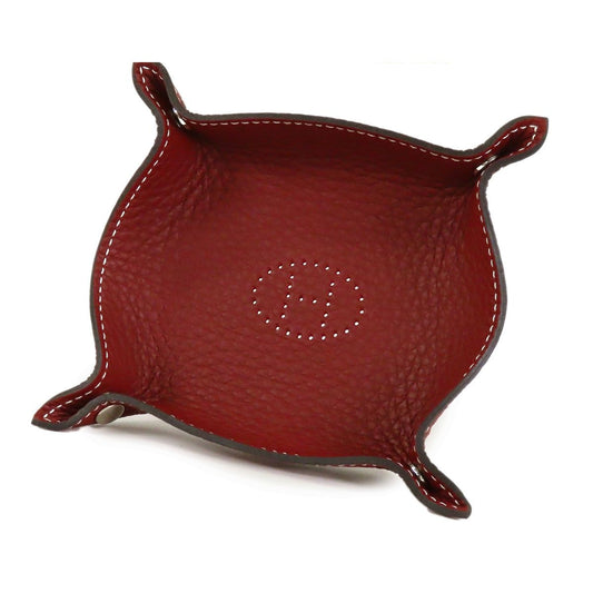 Hermes Vide Poche Mini Rouge Ash Silver Taurillon Mises Et Relances Desk