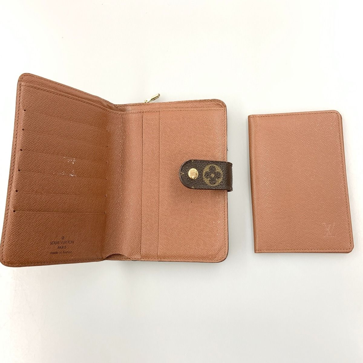 Louis Vuitton Monogram Porte Papier Zip Bifold Wallet M61207 Brown