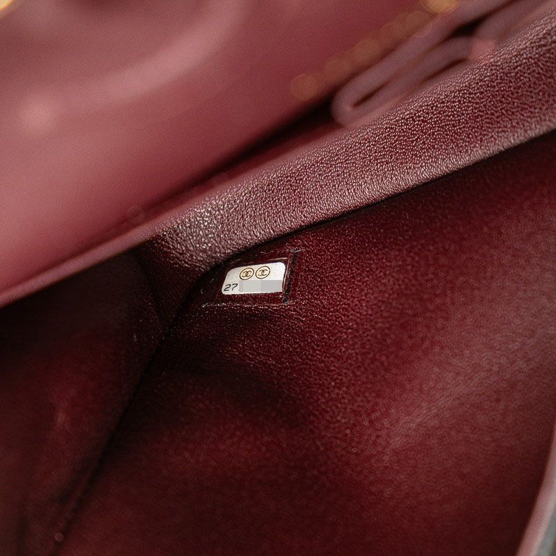 Chanel Matelasse 25 Coco Mark Double Flap Chain Shoulder Bag Black Caviar Skin