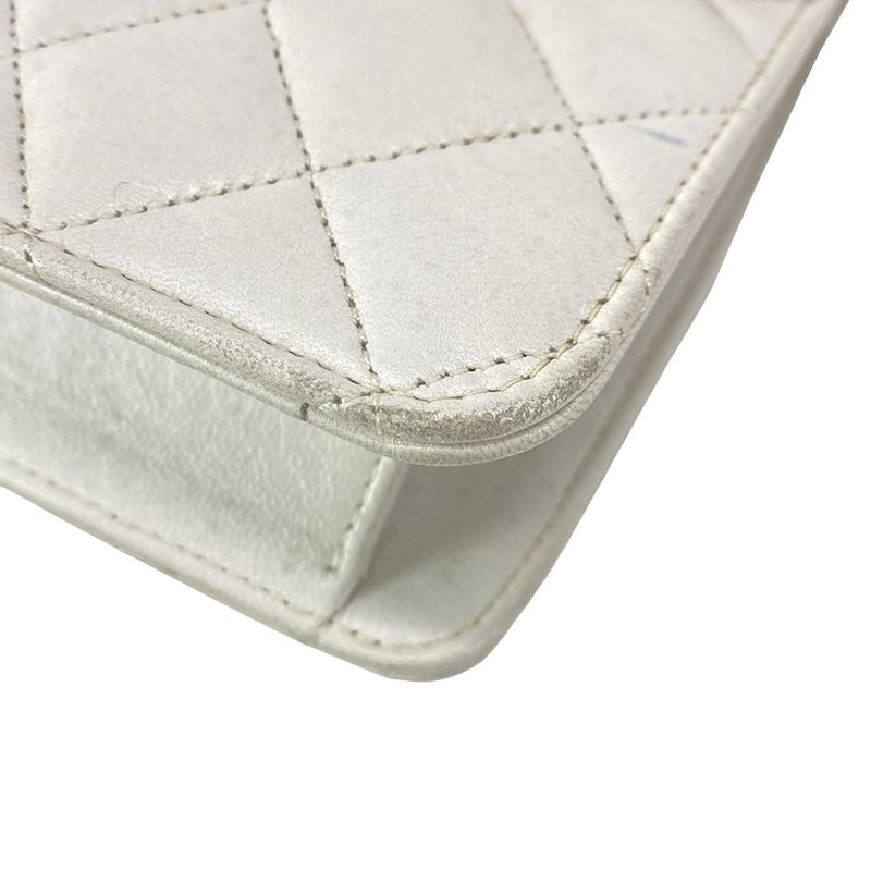 Chanel Shoulder Bag Matelasse /double Coco White 2way/gold Hardware /chain