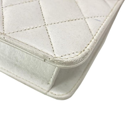 Chanel Shoulder Bag Matelasse /double Coco White 2way/gold Hardware /chain