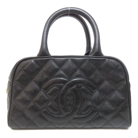 Chanel Mini Boston Bag Matelasse Gold Hardware Boston Bag Grained Calfskin Women