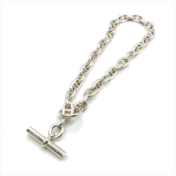 Hermes Chaine D'ancre MM Necklace Silver 36 Pieces