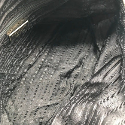 Prada Triangle Logo Nylon Tessuto Chain Tote Camel