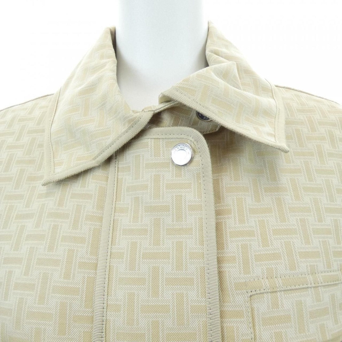 Hermes Mosaique Jacket Beige 36 — view 6