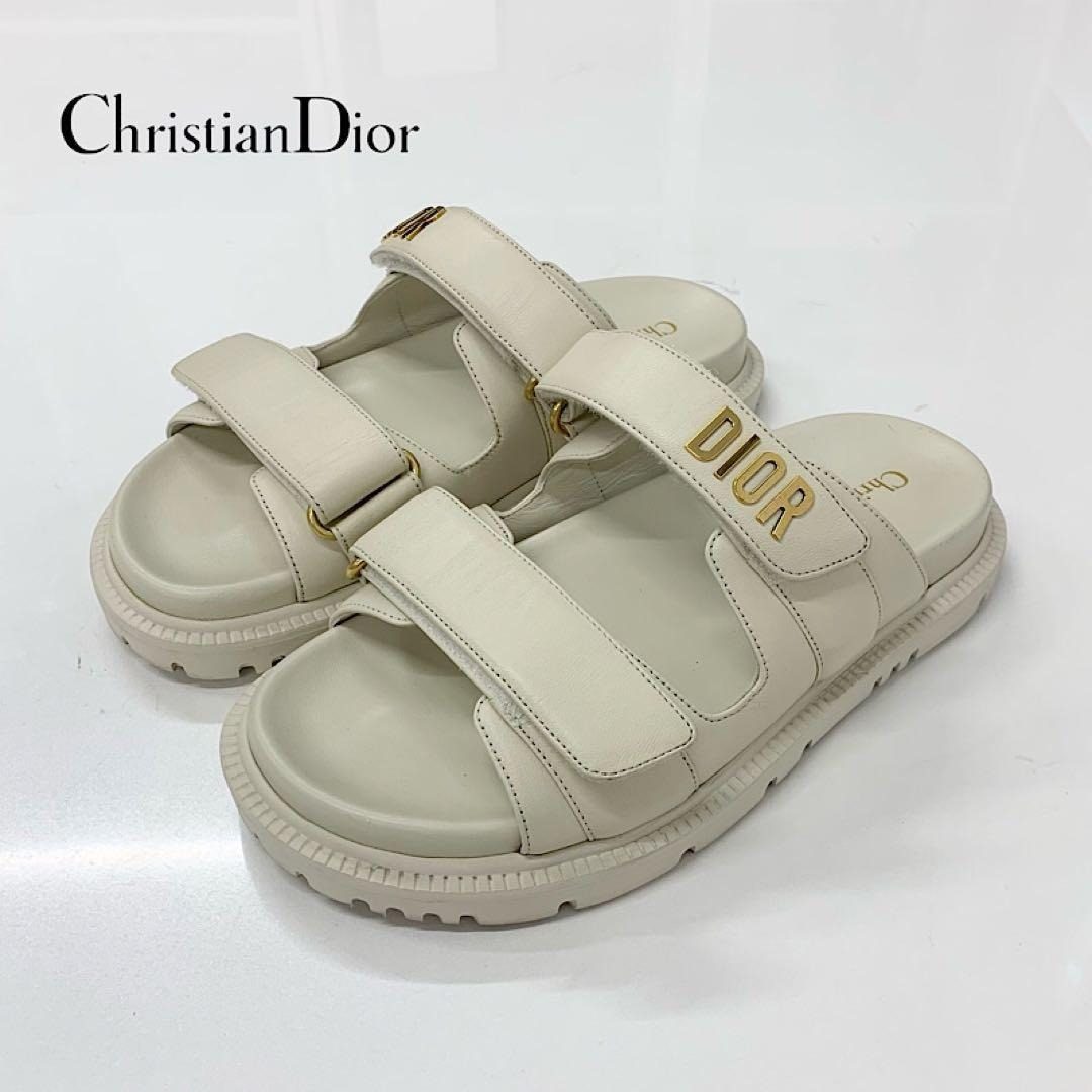 Dior Act Lambskin Velcro Strap Sandals