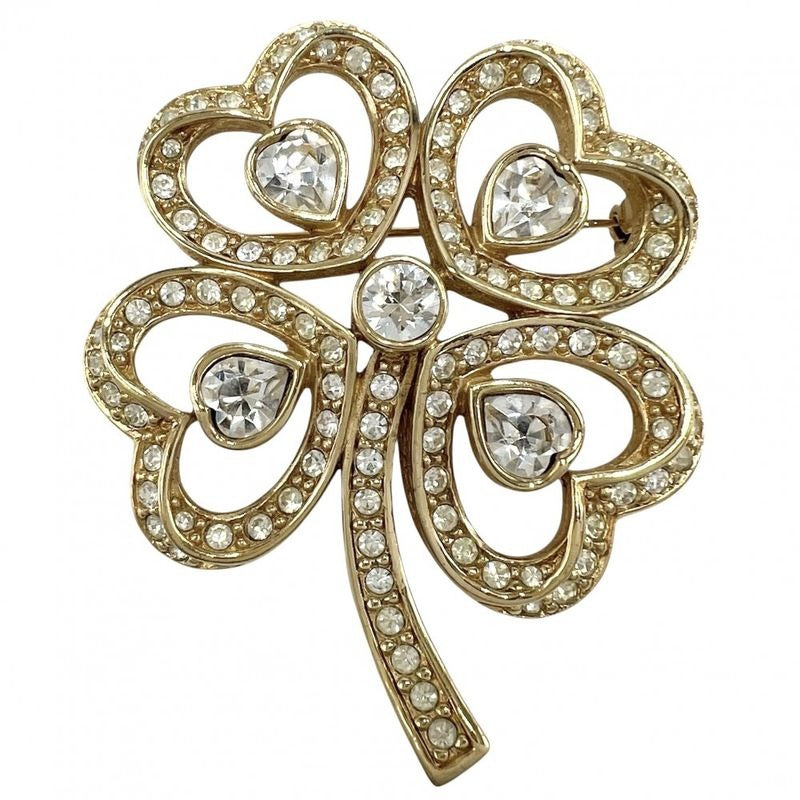 Christian Dior Brooch Clover Accessories Fashion Items Small