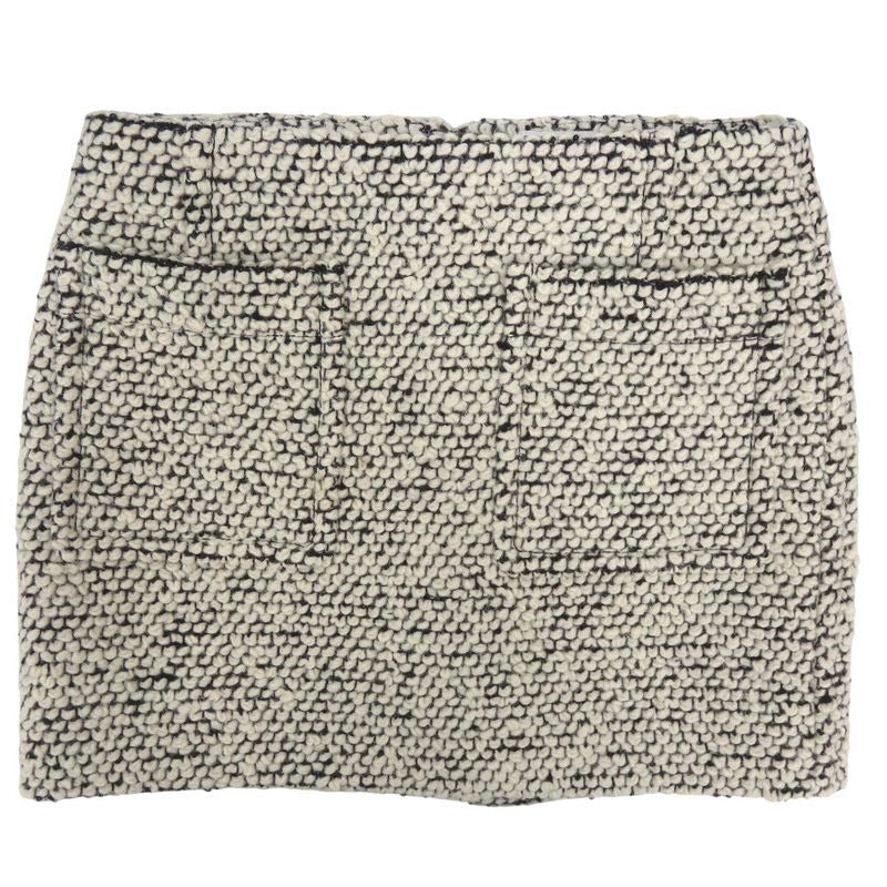 Bottega Veneta Skirt Mohair Wool Nylon White Black 0848