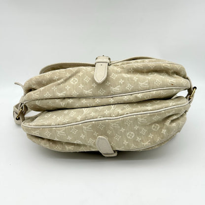Louis Vuitton Monogram Mini Lin Saumur 30 Crossbody Shoulder Bag Dune White — view 5