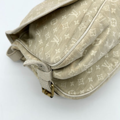 Louis Vuitton Monogram Mini Lin Saumur 30 Crossbody Shoulder Bag Dune White — view 8