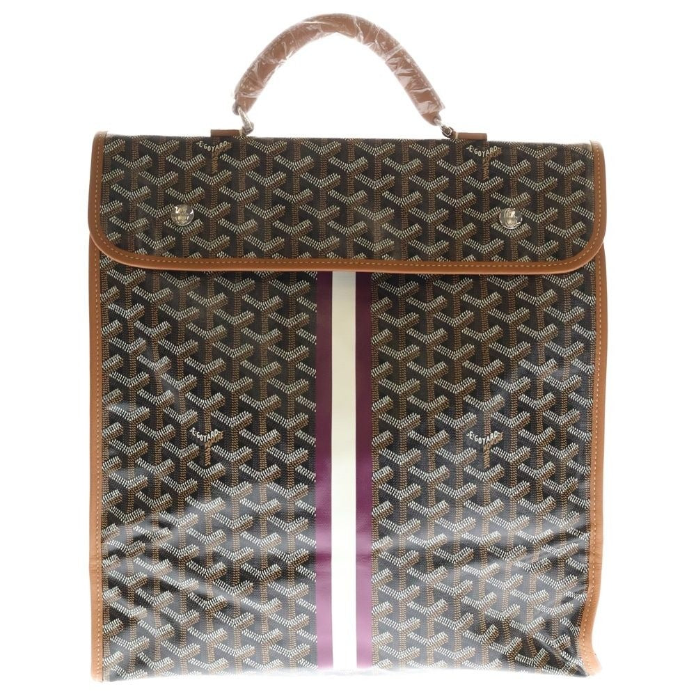 Goyard Sunleger Backpack Brown Black Leather Silver