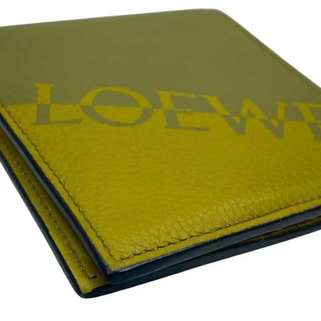 Loewe Wallet Fold Wallet Signature Bifold Compact Wallet Billfold Logo Leather