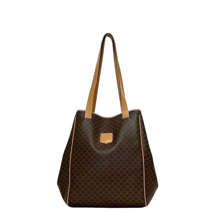 Celine Tote Bag Brown Beige Macadam Leather