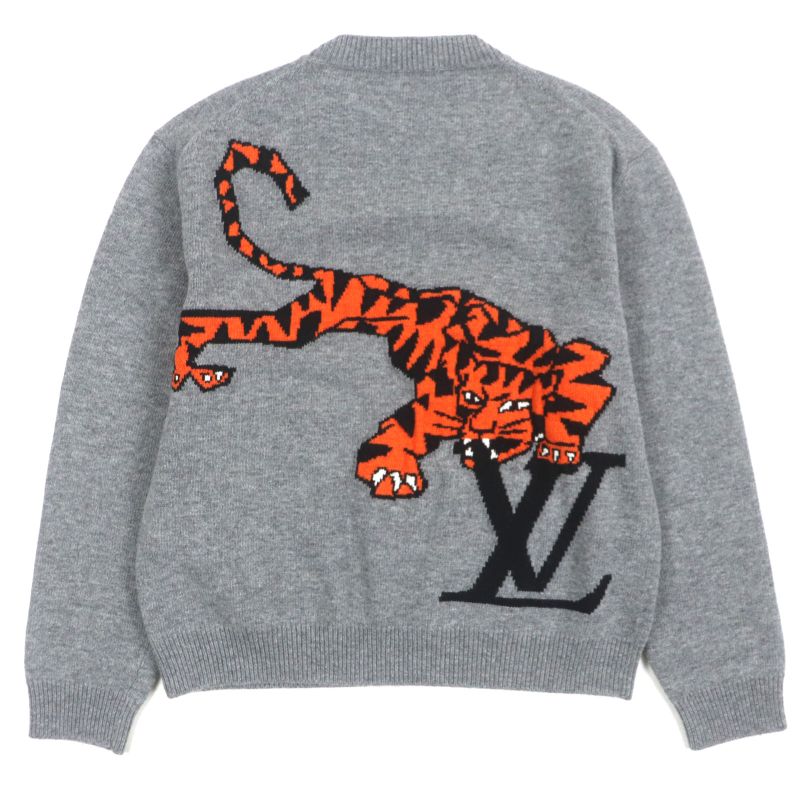  Louis Vuitton 22SS Taiga - Intarsia 100% Wool Amen Break Crew Neck Knitted