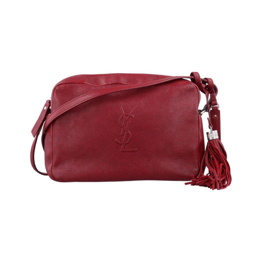 Saint Laurent Yves Camera Red Leather Messenger Bag