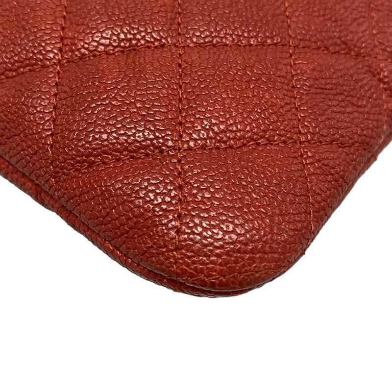 Chanel Clutch Bag Boy Chanel/matelasse Red Vintage Silver Hardware