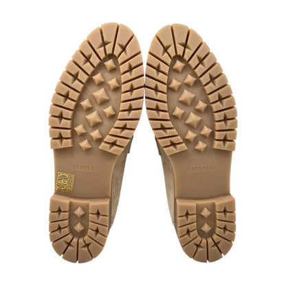 Hermes Loafer Moccasin Foble H222054z D1360 36 Size Chevre Velours Beige Camel