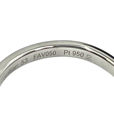 Cartier Ring - Marriage Rings Pt950 #53 Silver