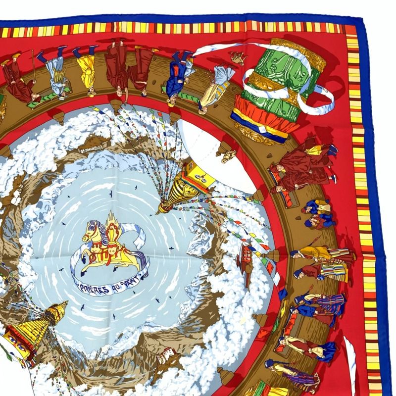 Hermes Carre 90 Prieres AU VENT Prayer In The Wind Scarf