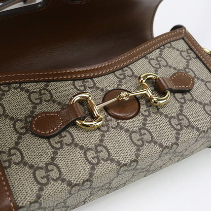 Gucci Mini Bag Gucci Horsebit 1955 699296 Shoulder Bag GG Supreme Canvas Scuff