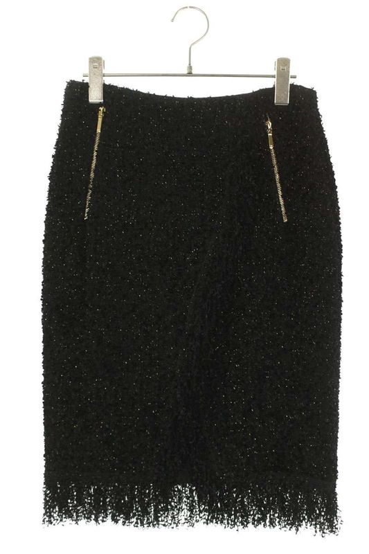 Chanel P56878v30684 Silk Lame Skirt Women 38