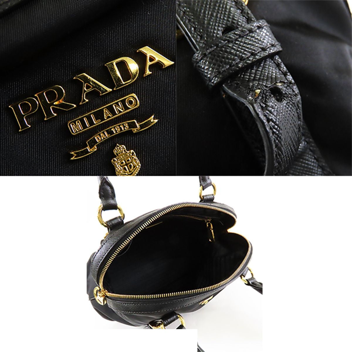 Prada Black Tessuto Saffiano 2-Way Shoulder Bag — view 5