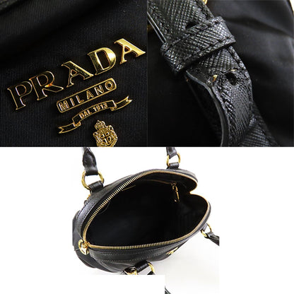 Prada Black Tessuto Saffiano 2-Way Shoulder Bag — view 5