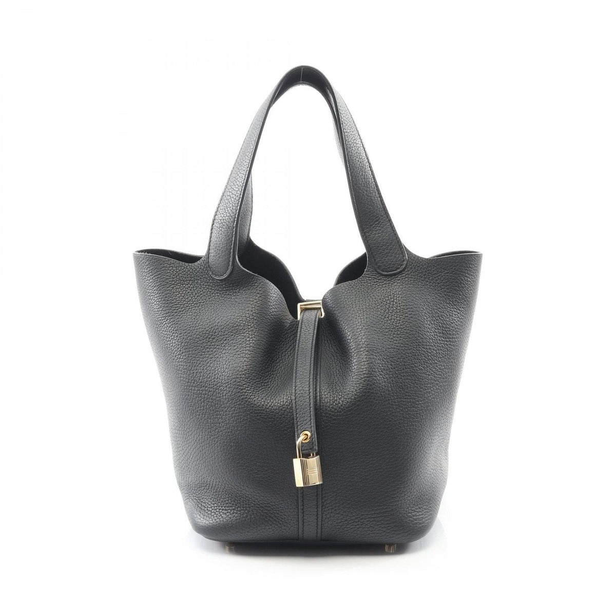 Hermes Handbag Picotin Lock MM Black Leather
