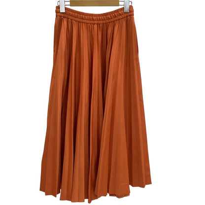 Fendi Women's Pleated Skirt Size 40 Orange