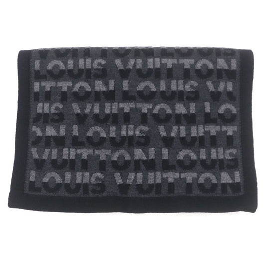 Louis Vuitton M70911 Echarpe LV Split 100% Wool Noir Black Gris Anthracite