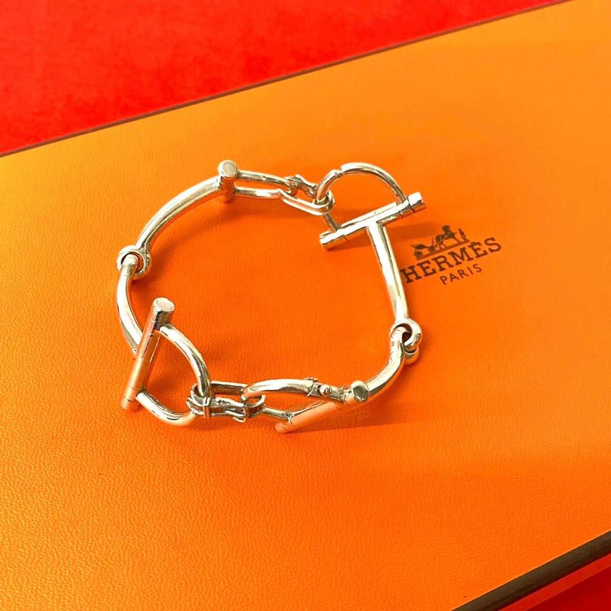 Hermes Horsebit Belt Motif Bracelet Bangle