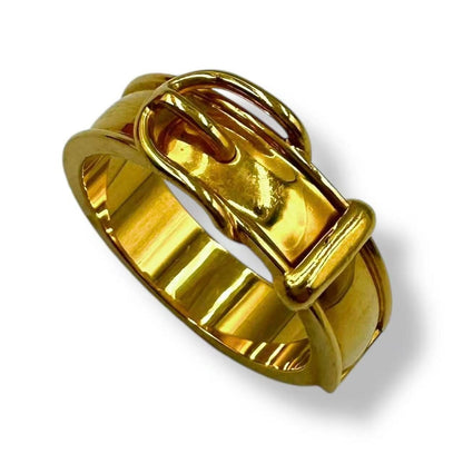 Hermes Scarf Ring Belt Motif Gold — view 2