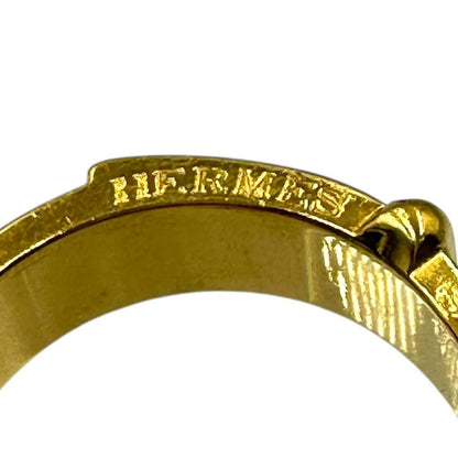 Hermes Scarf Ring Belt Motif Gold — view 6