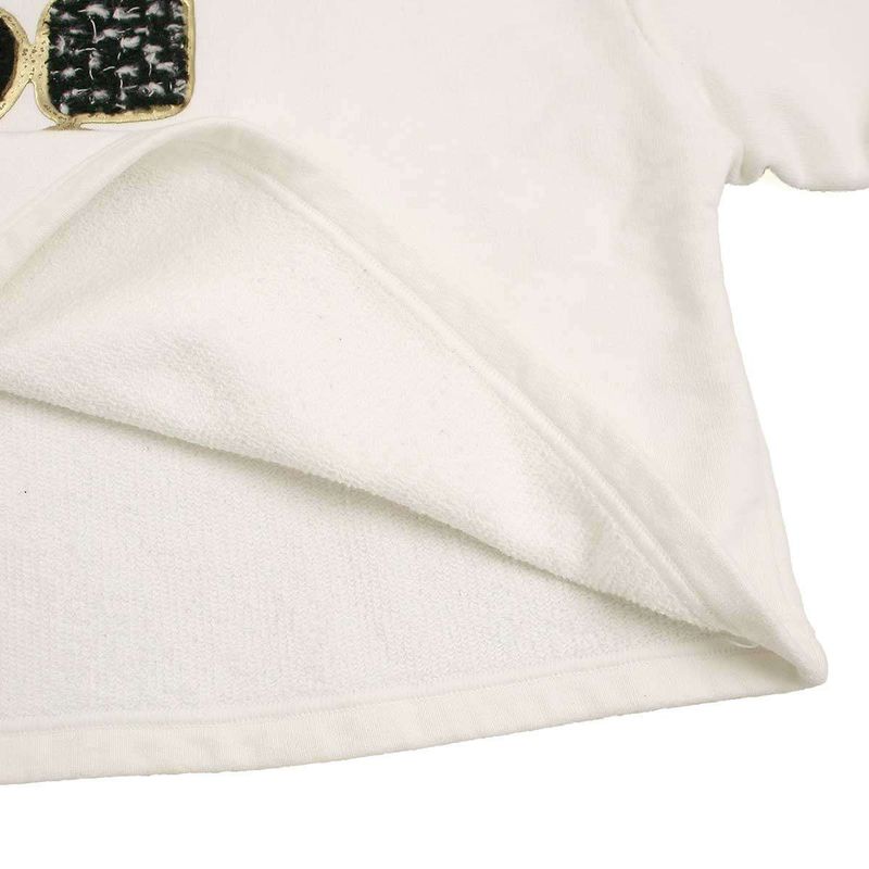 Chanel 20aw Sunflower Tweed Sweatshirt White M P65655k61341