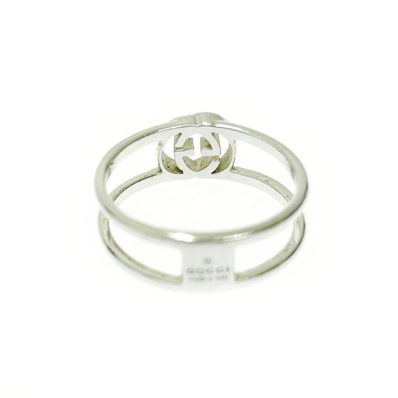 Gucci Silver Slim Open Band Ring 2.0g 925 Engraved 407822 Ring with Box