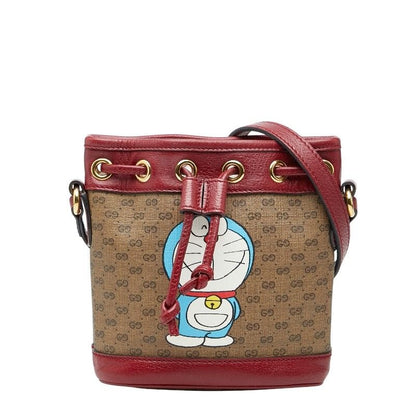 Gucci Doraemon Micro GG Supreme Mini Bucket Bag Crossbody