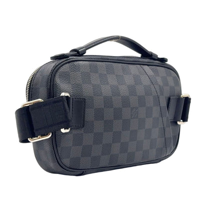 Louis Vuitton Ambler Damier Graphite Leather Black Belt Bag Silver — view 2