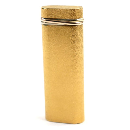Cartier Trinity Oval Roller Lighter Gold Swiss Made Confirmed Ignition Men's